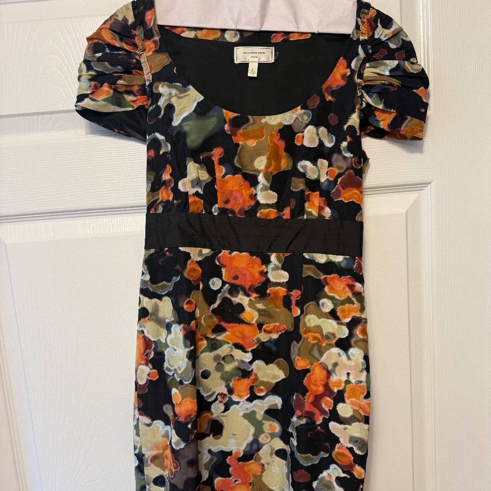 Anthropologie Fall Midi silk dress